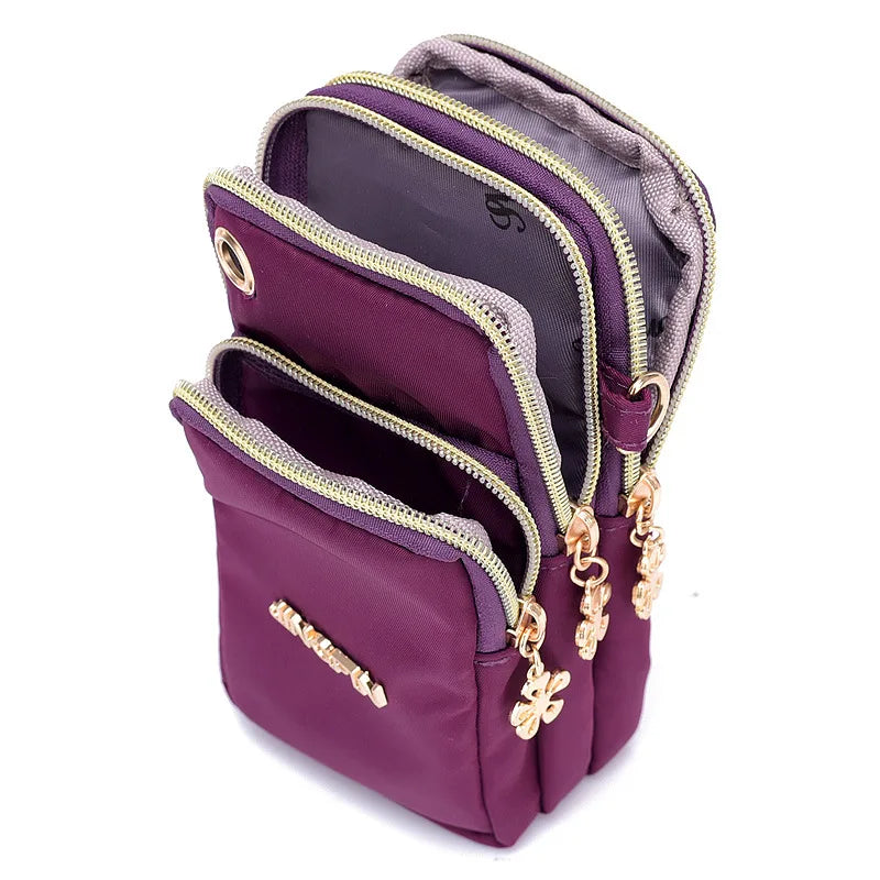 Girls Casual Shoulder Crossbody Small Bags Hip Arms Bag with Earphone Hole