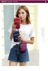 Girls Casual Shoulder Crossbody Small Bags Hip Arms Bag with Earphone Hole