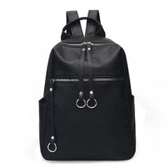 Girls School Shoulder Bag Soft Student Backpack Solid Large Capacity