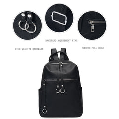 Girls School Shoulder Bag Soft Student Backpack Solid Large Capacity