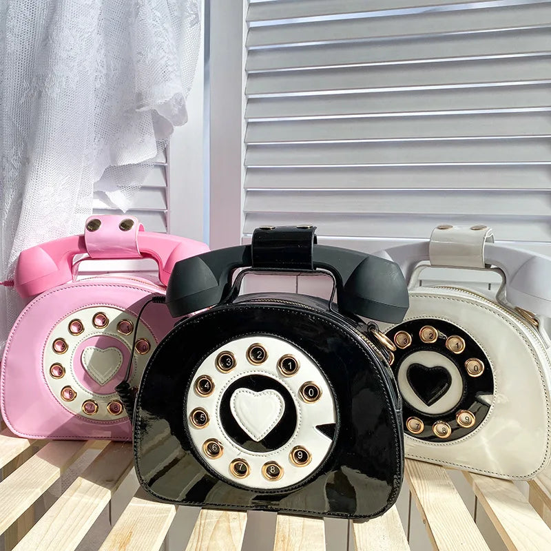 Funny Personality Phone Shape Messenger Bag for Girls