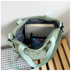 Nylon College Student Handbag Large Capacity Shoulder Messenger Bag