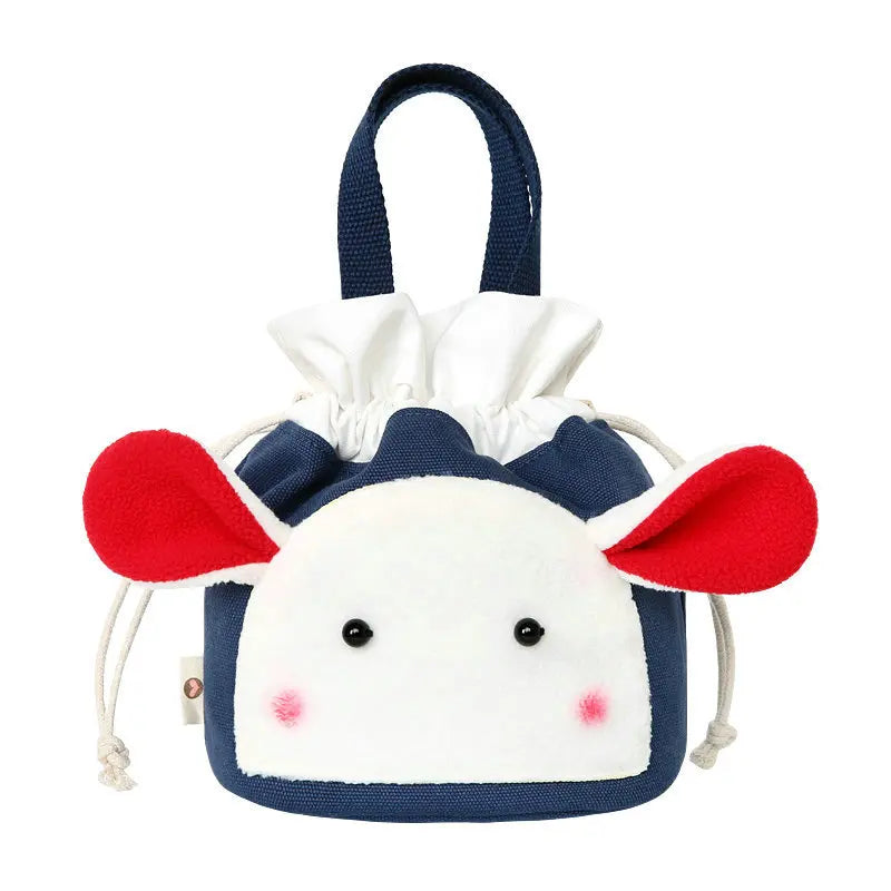 Flower Storage Bag Makeup Bags Drawstring Portable Handbag