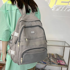 Nylon Travel Book Backpack Women School Bag Lady College Backpack