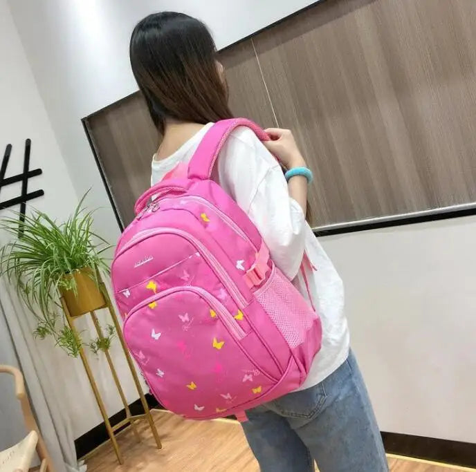 Waterproof Girls Primary School Backpack Kids Orthopedic Cartoon Bags