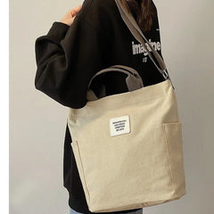Women's Large Capacity Tote Bag Canvas Shoulder Bag