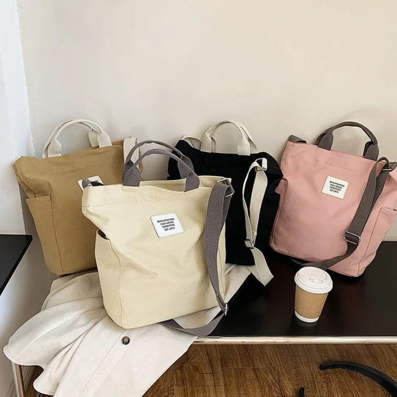Women's Large Capacity Tote Bag Canvas Shoulder Bag