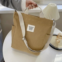 Women's Large Capacity Tote Bag Canvas Shoulder Bag