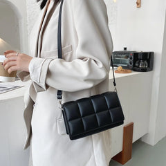 Girls' Small Square Bag One Shoulder Youth PU Leather Messenger Bag