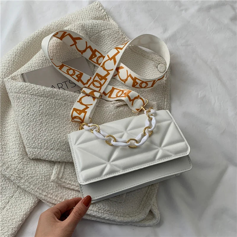 Youth PU Leather Messenger Bag Girls' Small Square Bag
