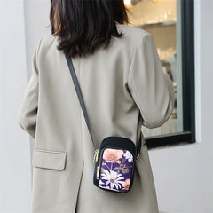 Printed Nylon Crossbody and Shoulder Bags Mini Square Bags For Phone Exchanges