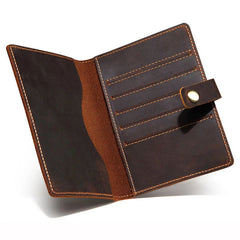 Genuine Leather Passport Cover Crazy Horse Cow Leather Travel Passport Holder