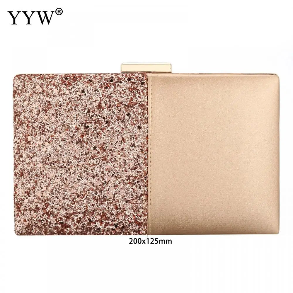 Sequined Glitter Clutch Bag Women Evening Shoulder Handbag