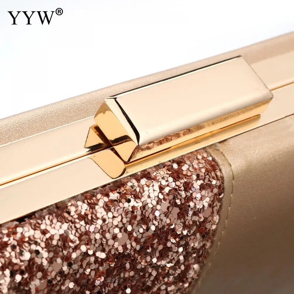 Sequined Glitter Clutch Bag Women Evening Shoulder Handbag