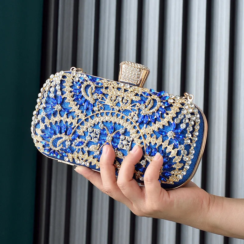 Women Rhinestone Diamond Clutch Mini Crossbody Bags