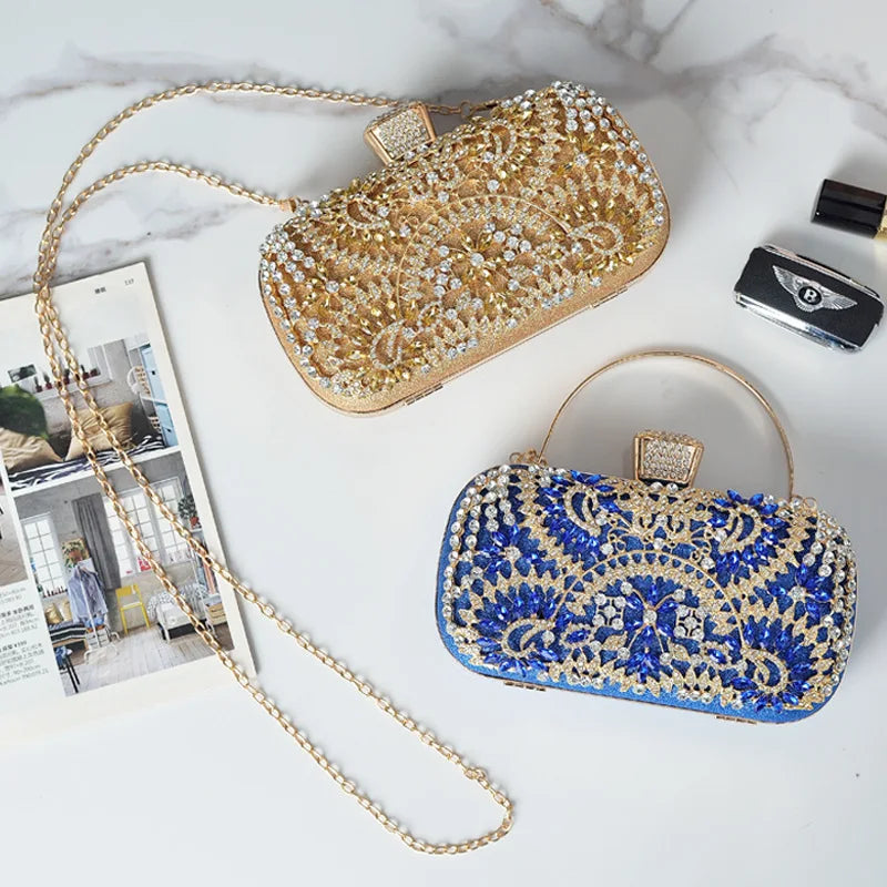 Women Rhinestone Diamond Clutch Mini Crossbody Bags