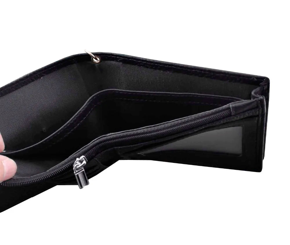 Real Leather Biker Chain Wallet Purse Gift