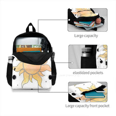 Tangled Sun Moon Stars School Bag Big Capacity Backpack Laptop 15 Inch