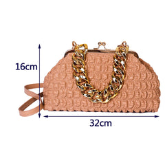 Chain Shoulder Bag Plaid Handbag Soft Adjustable Hasp for Banquet