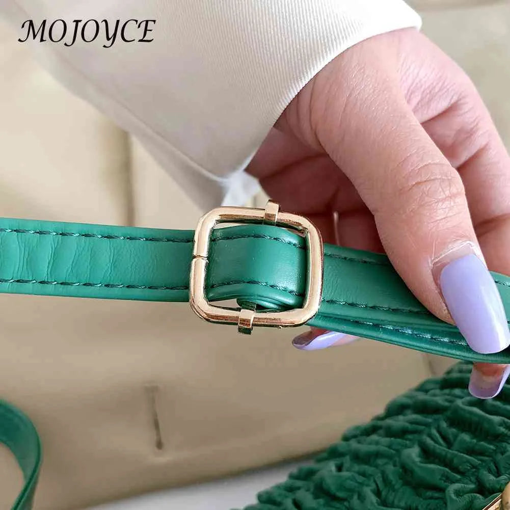 Thick Chain Women Crossbody Bag Plaid Underarm Bag Soft Hasp