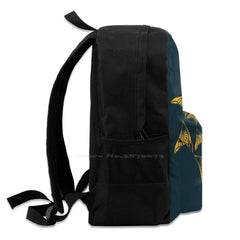 Tribal Shell Circle Backpack Dark Green Ethnic
