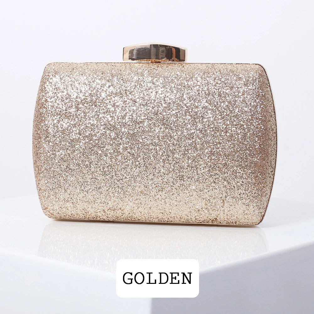 Golden Purse Clutches Sequin Cross Body Bag Party Handbag