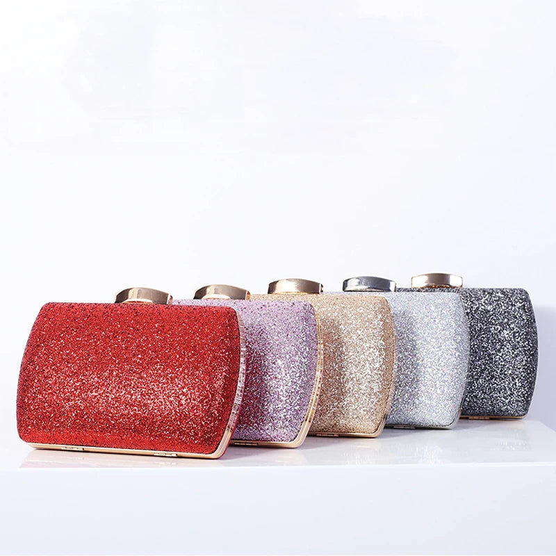 Golden Purse Clutches Sequin Cross Body Bag Party Handbag