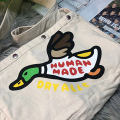 1:1 HUMAN Flying Duck Shoulder Messenger Bag Couple Canvas Casual Bag