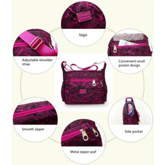 Women Shoulder Bag Ladies Nylon Waterproof High Capacity Messenger Bag