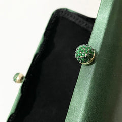 Silk Evening Bag Rhinestone Crossbody Clutch Messenger Cheongsam