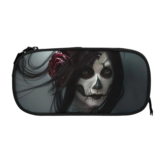 Gothic Pen Box Anime Zipper Pencil Bag Student School Stationery Gift