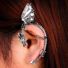 Gothic Punk Dragon Ear Cuffs Luminous Clip On Earrings