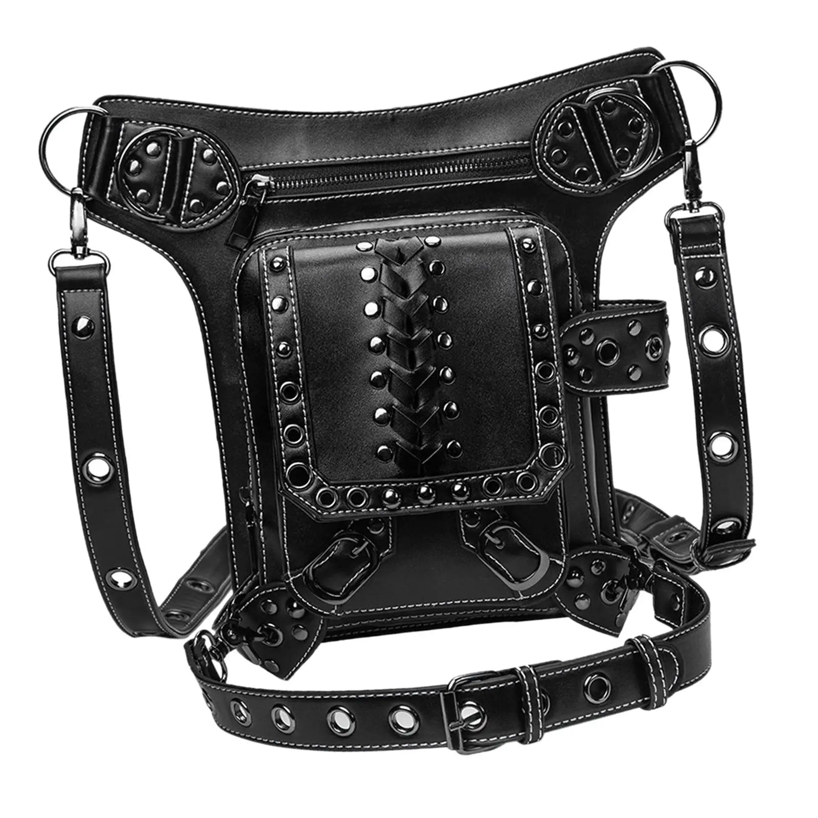 Gothic Steampunk Waist Bag Thigh Leg Hip PU Leather Shoulder Bag