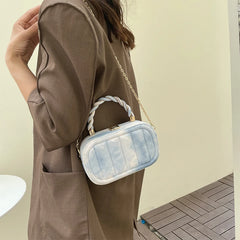 Gradient Box Party Clutch Handbag Chain Shoulder Bag Crossbody Wedding