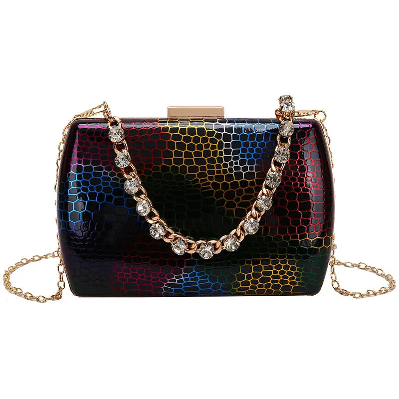 Gradient Box Style Party Clutch Evening Bag Purses and Handbags