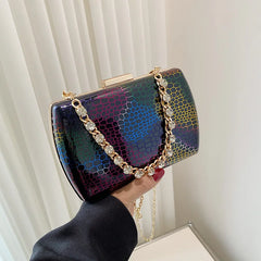 Gradient Box Style Party Clutch Evening Bag Purses and Handbags