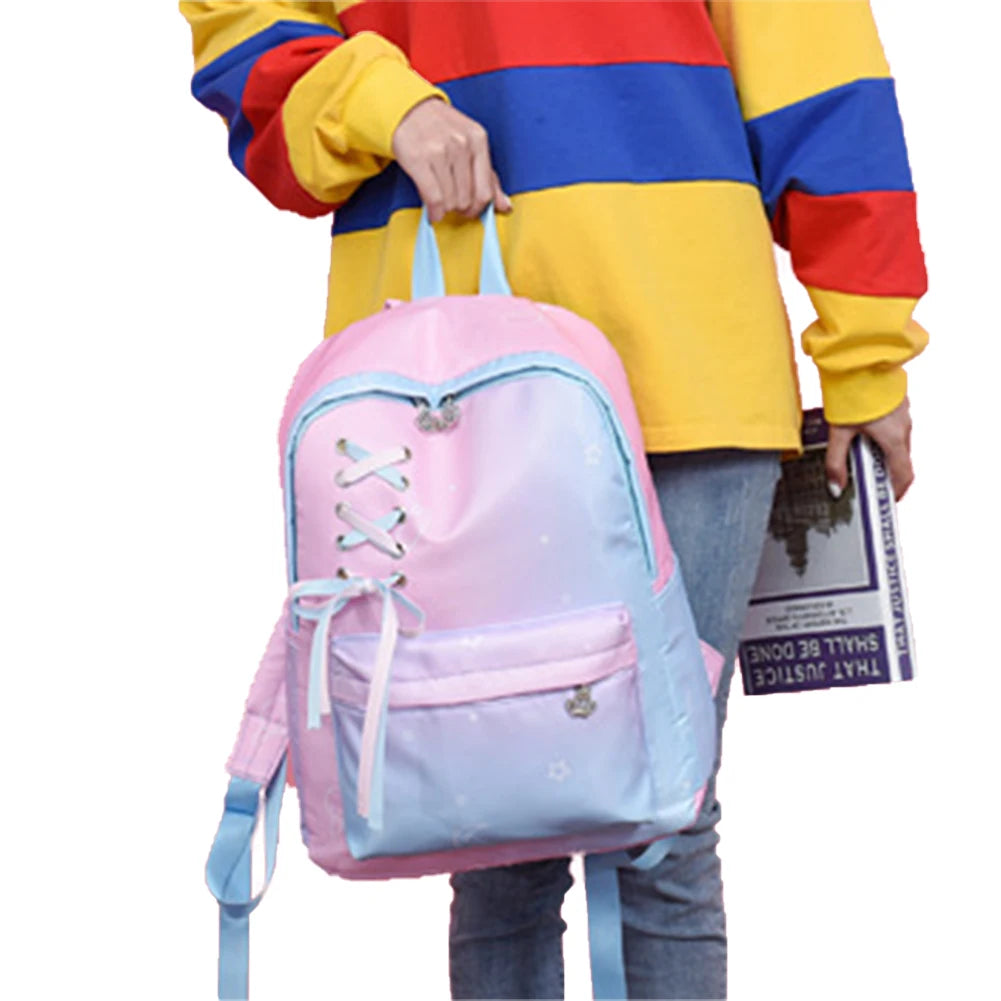 Gradient School Backpack Ladies Large Capacity Strap Daypack