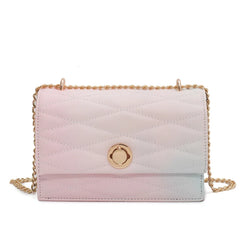 Gradient Lattice Crossbody Bag - Summer PU Leather Women's Handbag