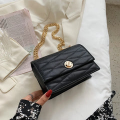 Gradient Lattice Crossbody Bag - Summer PU Leather Women's Handbag