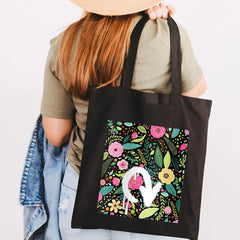 Graffiti Flower Smiley Face Women Canvas Shoulder Bags Eco Shopper Totes