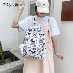 Graffiti Butterfly Oxford Backpack Women Rucksack Ladies Shoulder Bag
