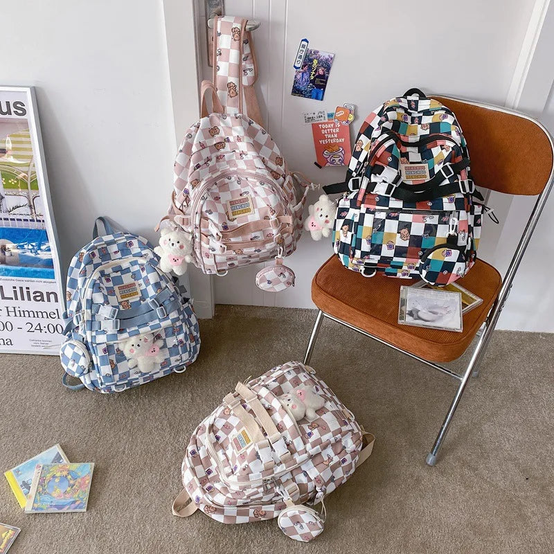 Graffiti Print School Backpack Waterproof Nylon Bag