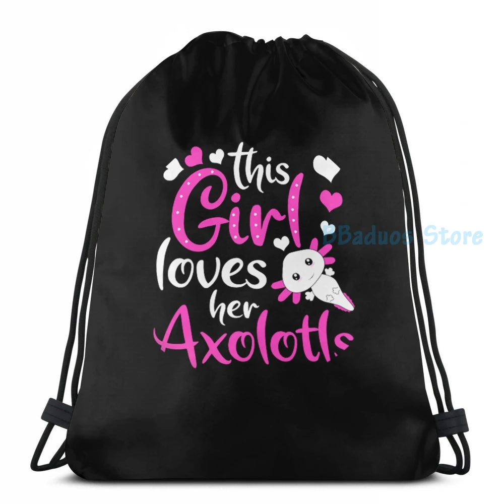 Axolotl Graphic Print USB Charge Backpack Men Women Travel Laptop Bag