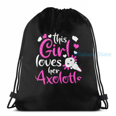 Axolotl Graphic Print USB Charge Backpack Men Women Travel Laptop Bag
