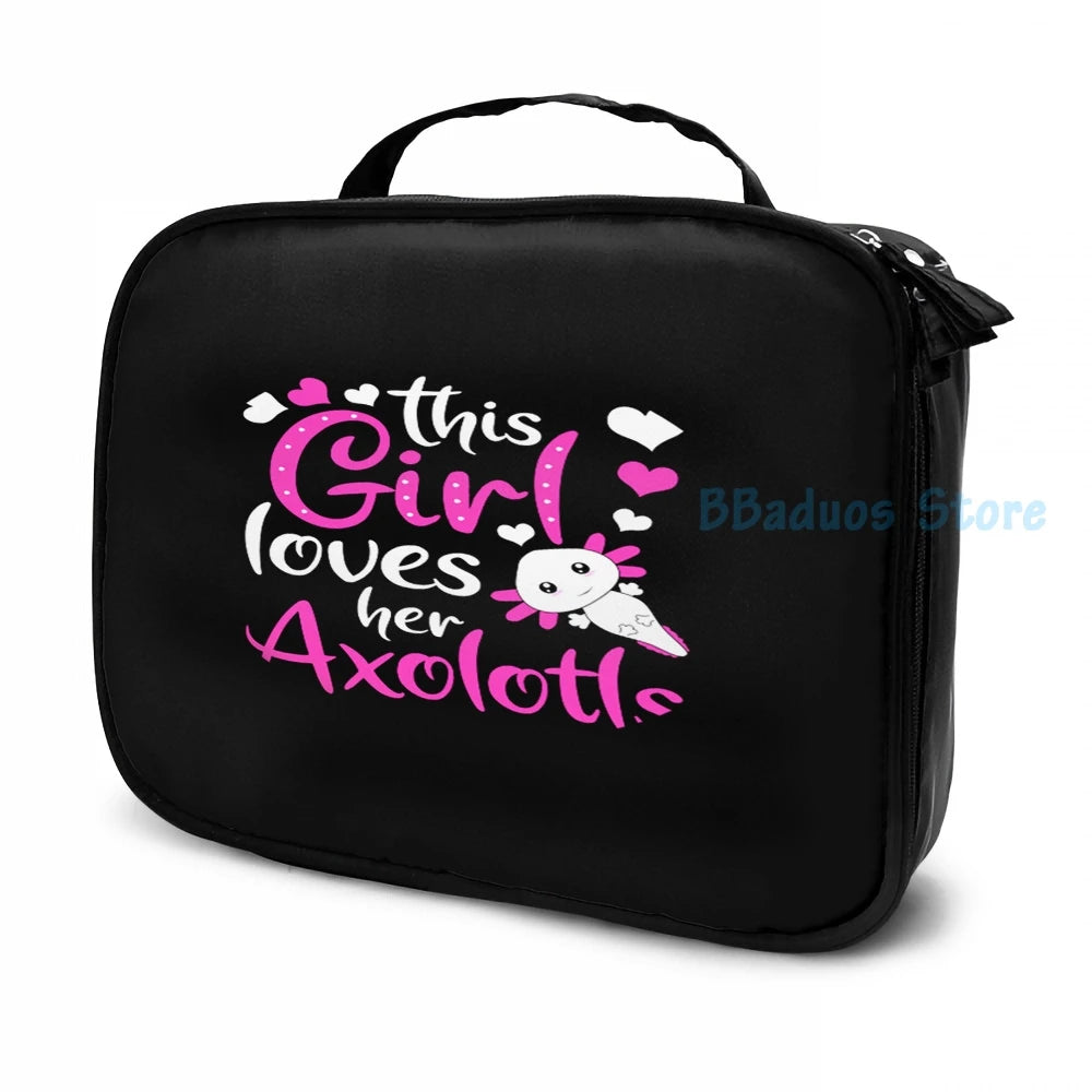 Axolotl Graphic Print USB Charge Backpack Men Women Travel Laptop Bag