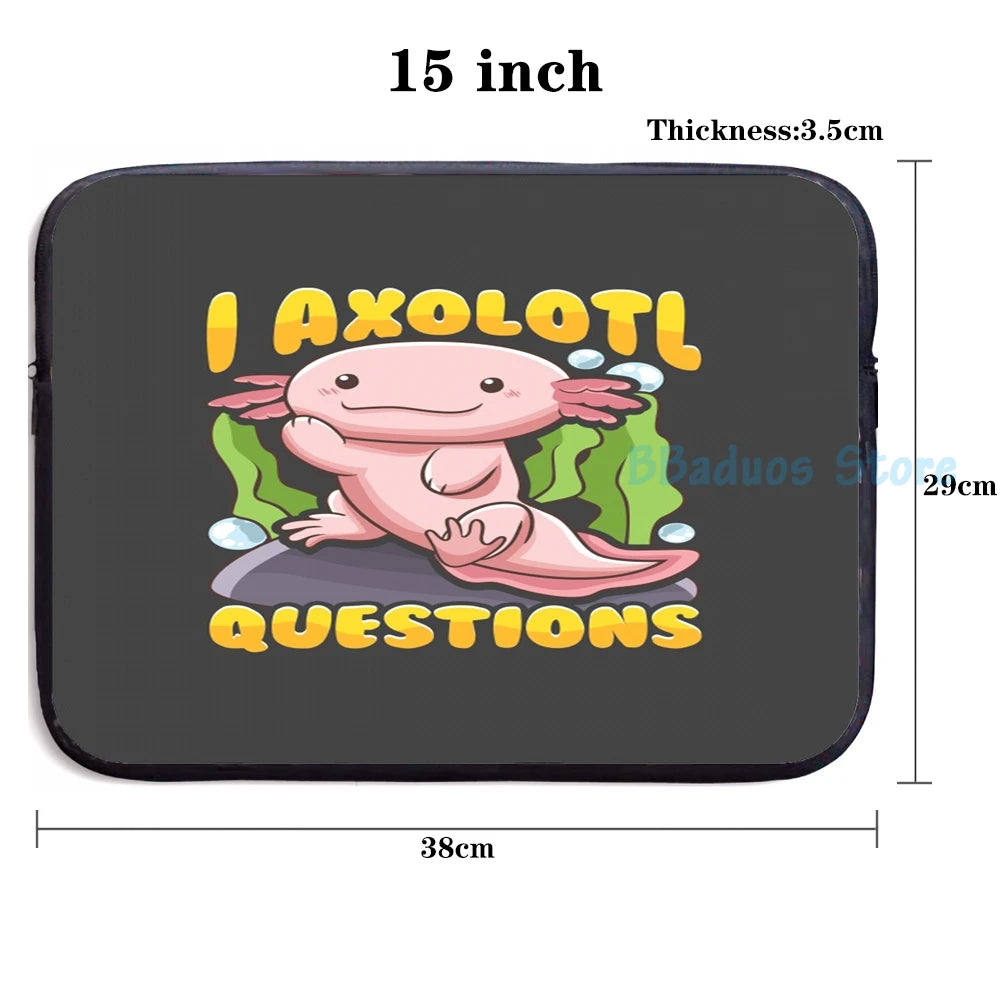 Axolotl Pun Print USB Charge Backpack for School and Travel