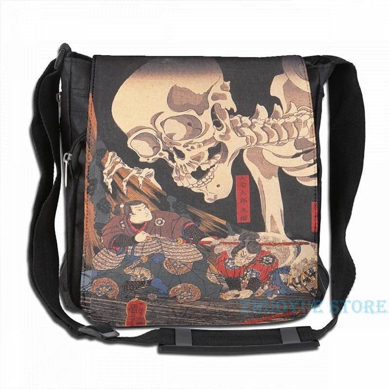 Mitsukuni Skeleton Spectre USB Charge Backpack Men Women Travel Laptop Bag