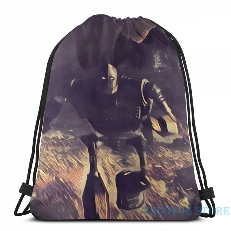 Iron Giant Running USB Charge Backpack School Travel Laptop Bag