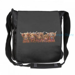 Highland Cows USB Charge Backpack School Travel Laptop Bag