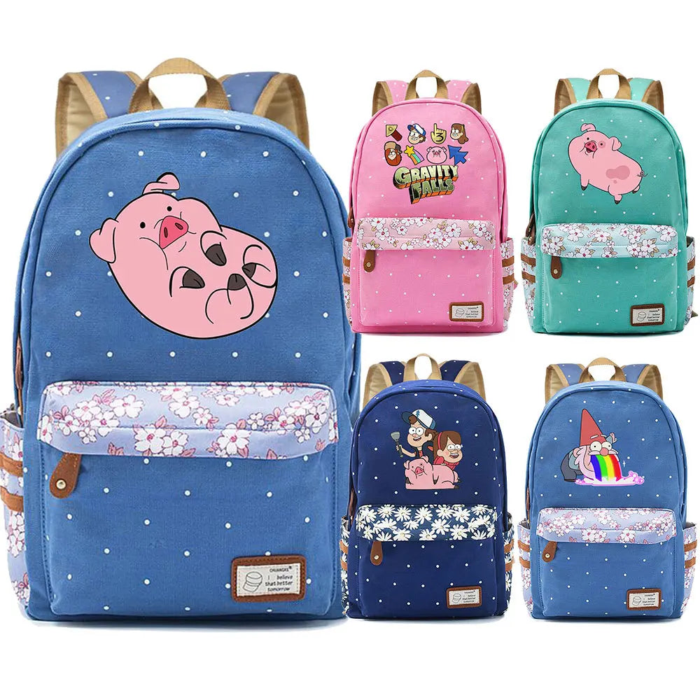 Gravity Falls Backpack School Bag for Teenage Girls